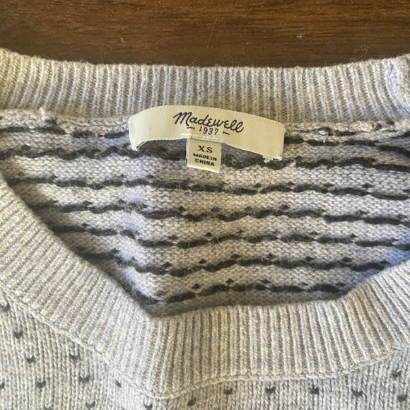 Madewell Cream Hearts and Stripes Sweater XS - Picture 2 of 8